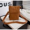 Trendy Nylon Phone Bag Solid Color Mini Size Crossbody Bag Adjustable Strap Ultra Lightweight Shoulder Bag Unisex