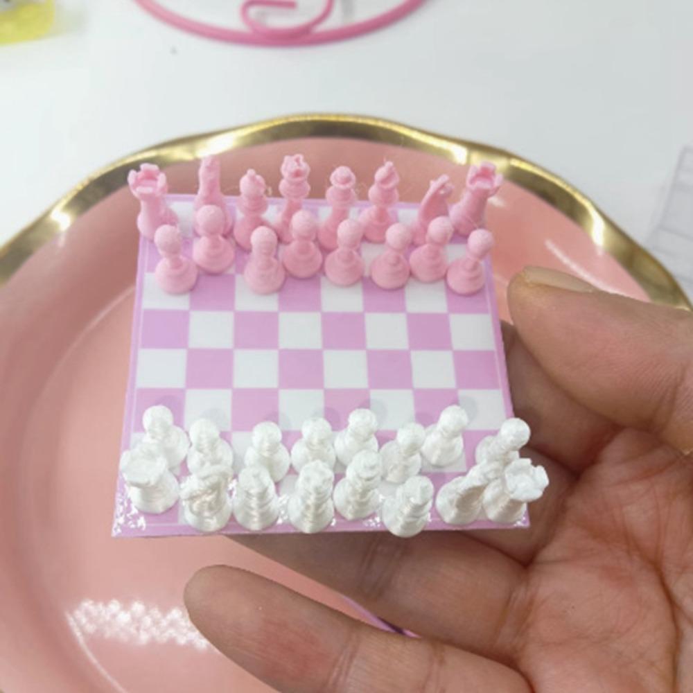 Handmade Mini Pocket Size Chess Set Chessboard International Chess Set  Toy Accessories