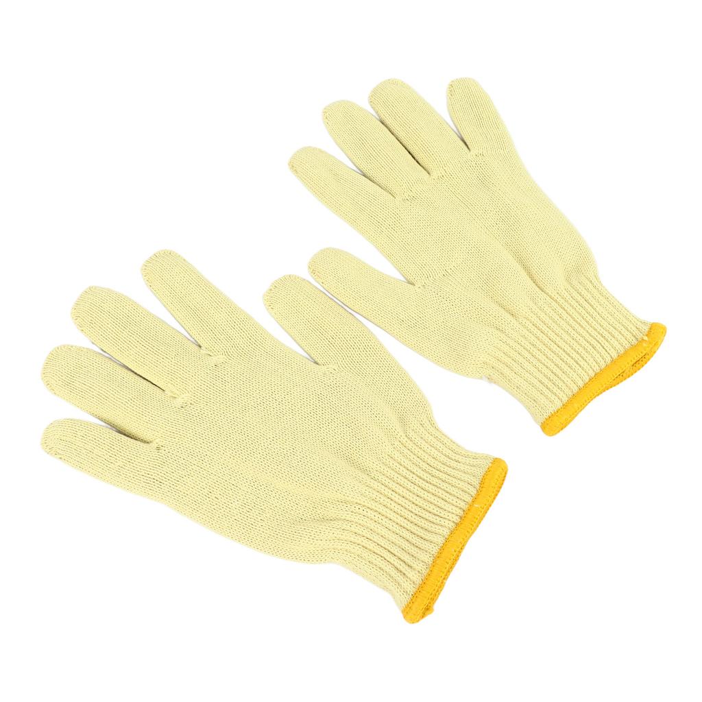 1 Pair Oven Mitts Double Layer Aramid Fiber 300 Celsius  High Temperature Resistant Knit Flexible Baking Gloves 24cm
