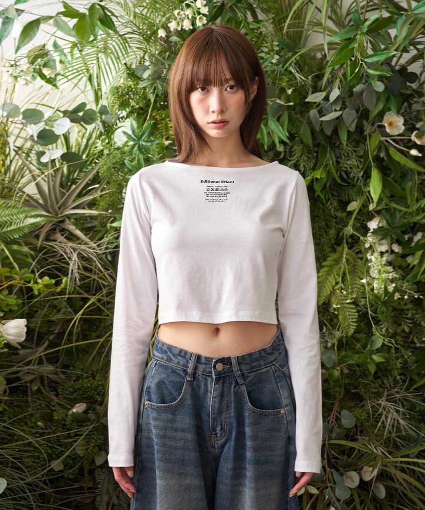 Kainjeu Label Crop Long Sleeve_3 Color