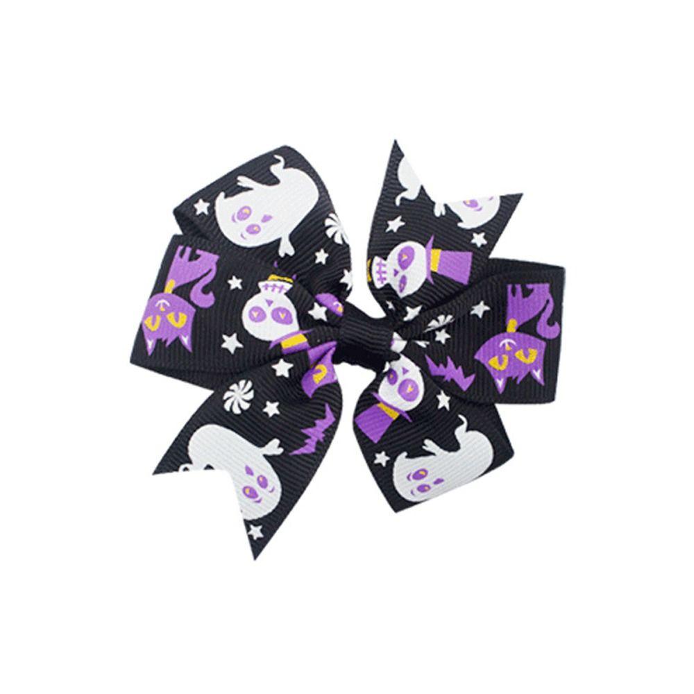 

Bat Halloween Bow Hair Clip Skeleton Bat Duckbill Clip Fashion Pumpkin Hairpin Female/Children L
