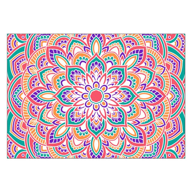 Entrance Door Bohemian Mandala Pattern Carpet Non -Slip Bath Mat Soft Living Room Bedroom Decorative Carpet Mat For Children