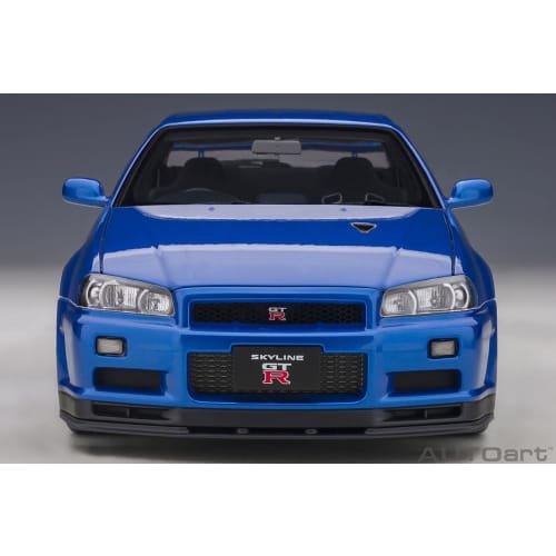 AUTOart 1/18 Scale Nissan Skyline GT-R (R34) V-Spec II Bayside Blue Finished Model 77408