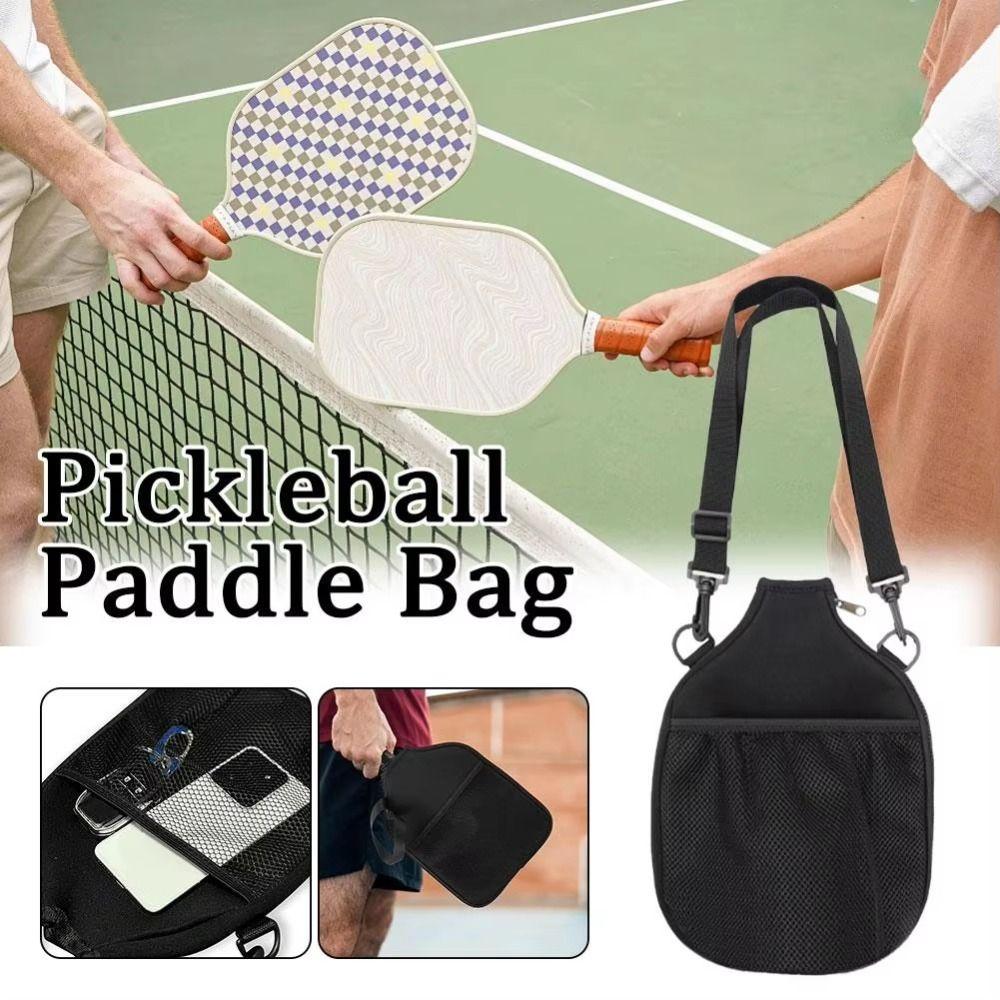 Large Capacity Pickleball Paddle Cover Zipper Closure Pickleball Racket Bag  Unisex