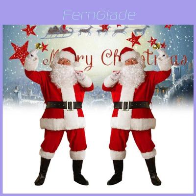 Luxurious Velvet Santa Claus Costume For Adults With Complete Accessories Set