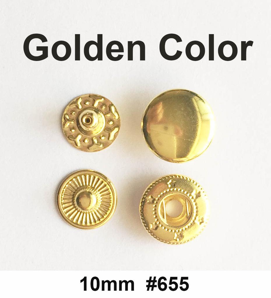 Round Metal Snaps Button For Leather Clothes Bags Snap Fastner Press Studs Kit Tool Installer Silver Buttons 831/633/655/201/203