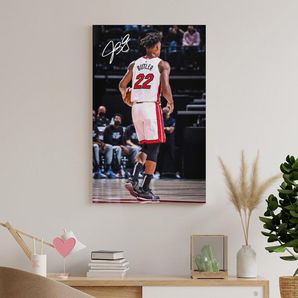 LINYISHU Jimmy Butler Poster Basketball Signature Wall Art Canvas Print Poster HD Home Decoration Painting ID82814; Unframe; 16x24inch(40x60cm)