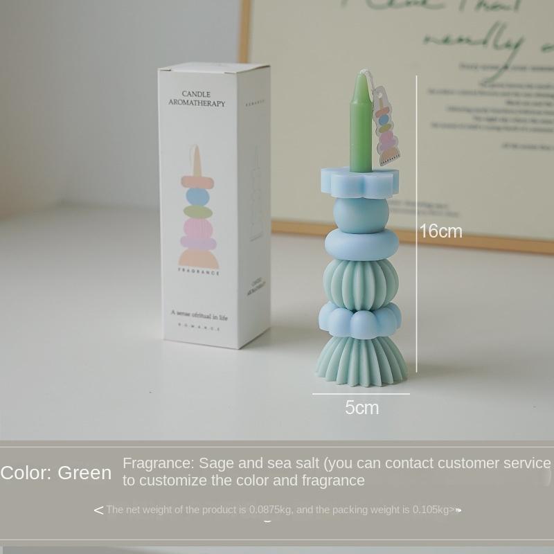 Styling magic square scented candle fragrance home decoration ins style scented birthday candle creative hand gift