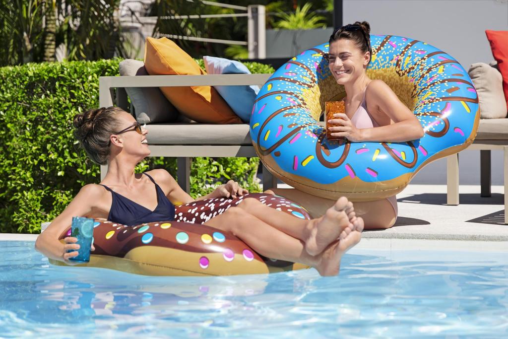 Bestway 1.07m Diameter Donut-Shaped Inflatable Ring for Adults 36118 (Blue)