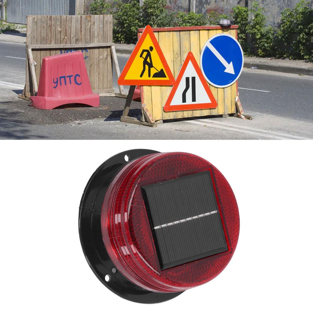 Solar Warning Strobe Light 8 High Brightness Bead Construction Road Warning Flash Lamp