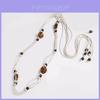 Cintura in Cotone e Canapa Stile Bohemien per Abbigliamento Casual da Vacanza con Perline di Legno e Chiusura con Laccio