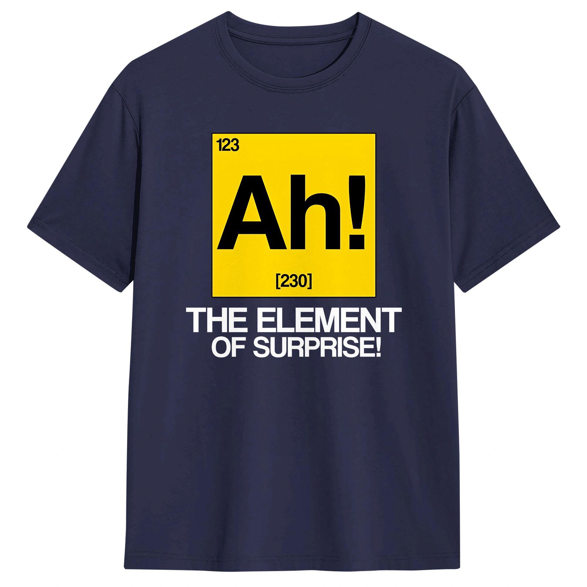 

Project Hail Mary Ah The EleUnisext Of Surprise Funny Science T Shirt Summer T Shirts Cotton Plus Size 5XL Clothing Streetwear Tops 4XL