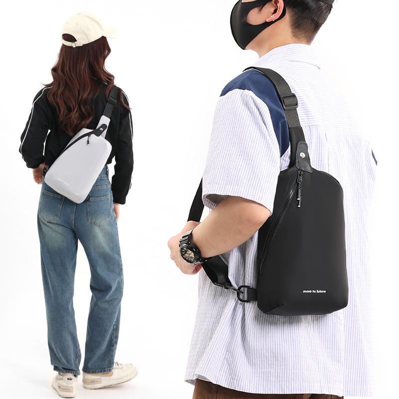 Men's Chest Bag Travel Shoulder Bag Sports Cycling Mobile Phone Bag Women's Solid Color Crossbody Bag Commuter Bag