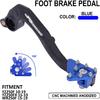 Motorcycle Rear Brake Lever Foldable Foot Pedal CNC for YZ250F 2010-2023 YZ250FX 2015-2023 WR250F 2015-2023 Dirt Bike Blue
