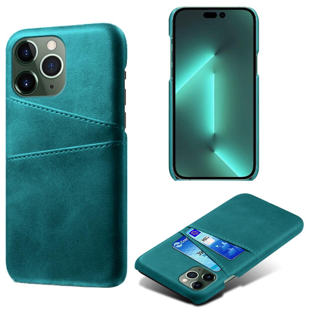 Phone Cover for iPhone 15 Pro,PU Leather Coated PC Protective Back Case with Dual Card Slots