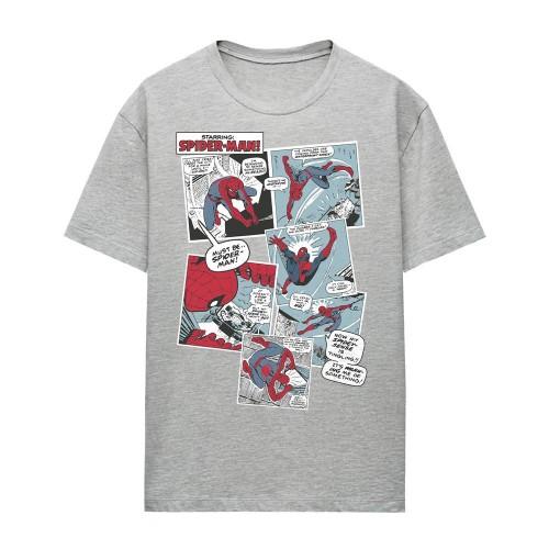 Spider-Man Womens/Ladies Panel Collage Heather T-Shirt