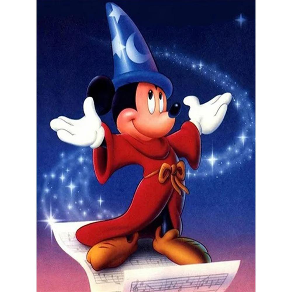 

Алмазная мозаика Disney Микки Маус Волшебная тематическая иллюстрация Милый DIY мозаика из страз набор для вышивания крестиком Подарок для декора дома Round 20x30cm