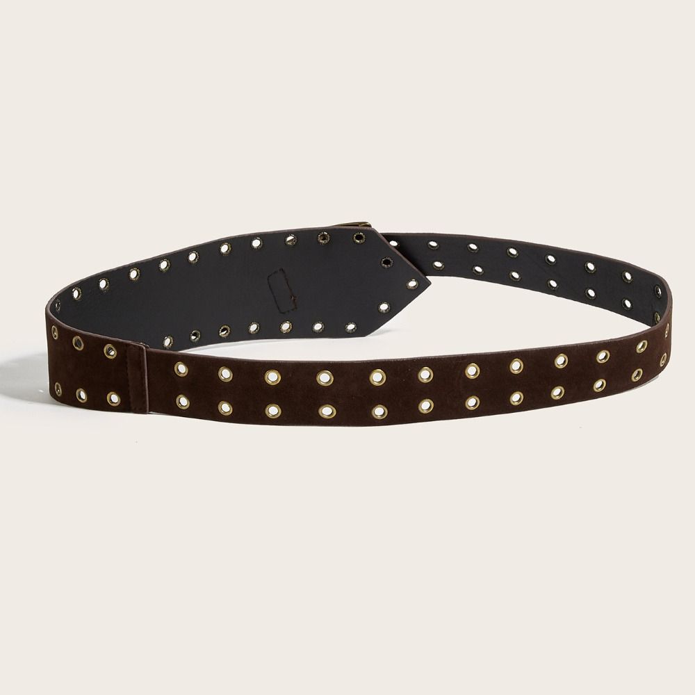 Vintage Spicy Girls Waistband PU Leather Wide Waist Belt Retro Punk Style Waist Belt  Women