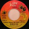 7inch Record WARRIOR KING - Africa Shall Be Free NONE Lion Paw Produc 2002 Jamaica Reggae, Ska & Dub Used