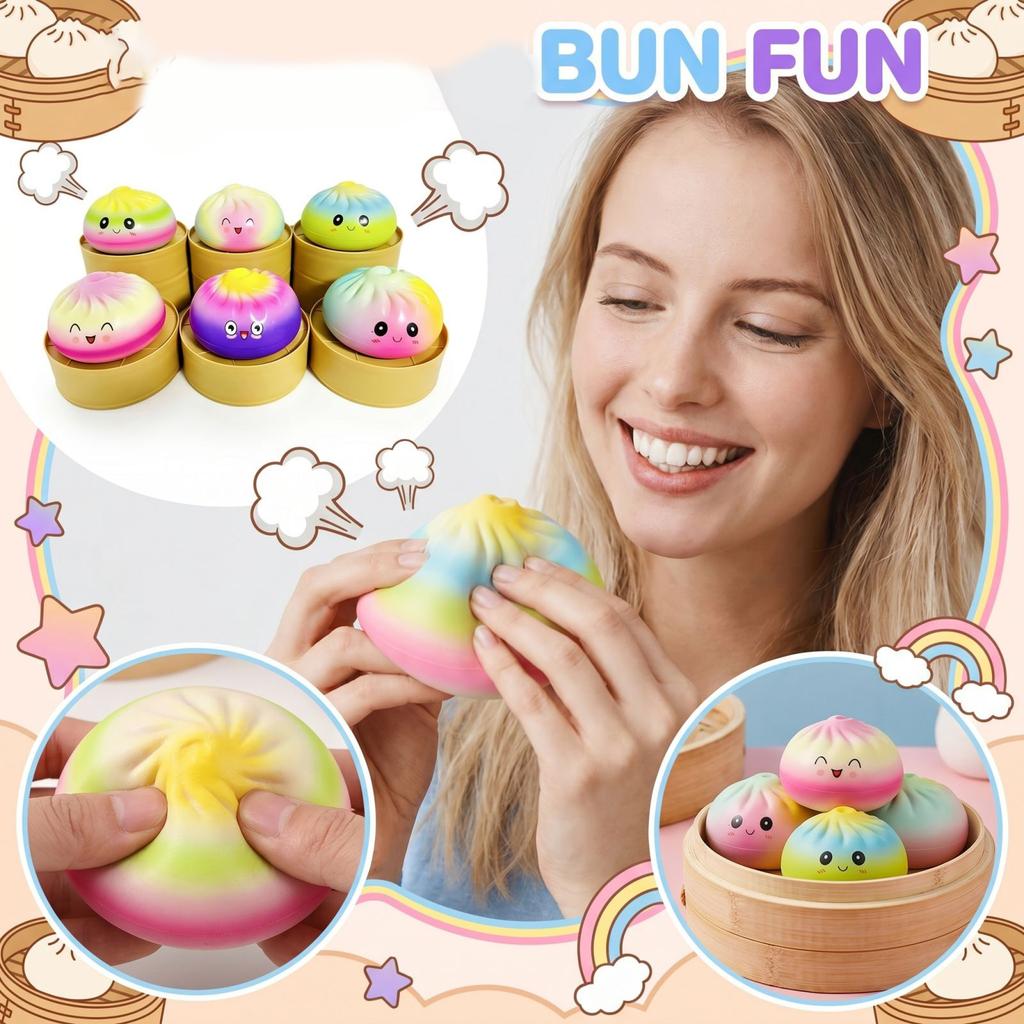 Squishy Slow Rising Stressabbau-Spielzeug Weiche Knetbrötchenform Sensorisches Spielzeug für Kinder und Erwachsene Angstlinderung und Konzentrationshilfe