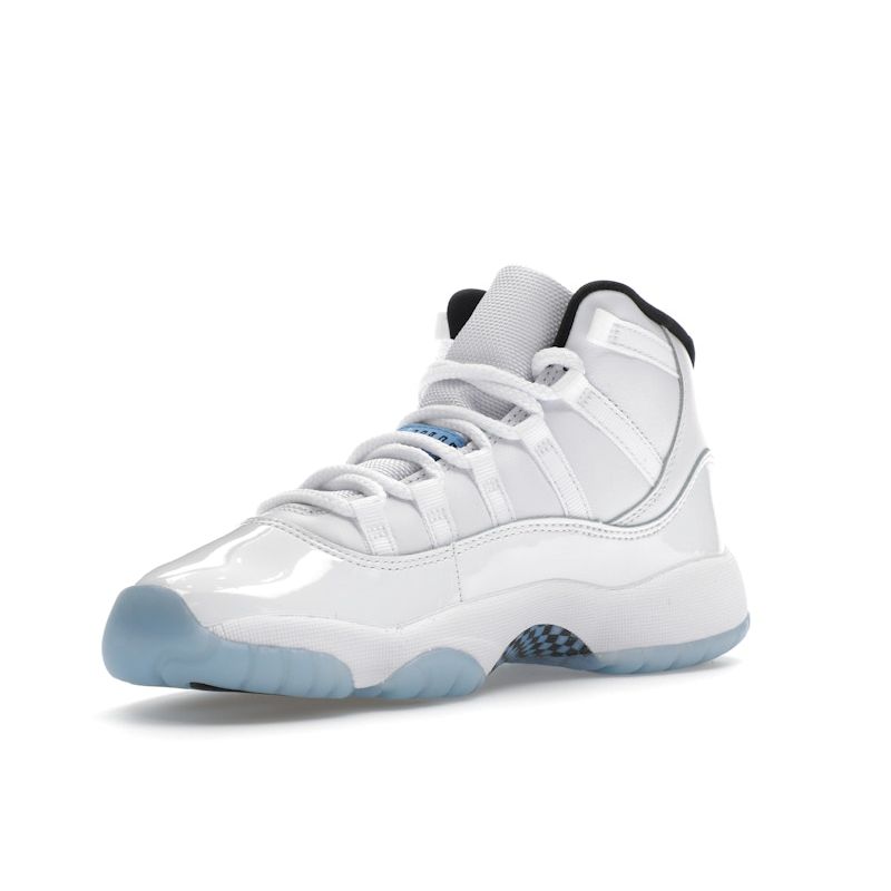 Air Jordan 11 Retro GS Legend Blue / Columbia 2024 Kids Sneakers White Black 378038-104