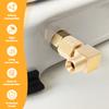 2Pcs LPG Gas Adapter Copper Elbow 90 Degree 1/4 Inch Left Thread Gas Hose Connector Fitting with 4 Raw Tapes for Camping Cookers