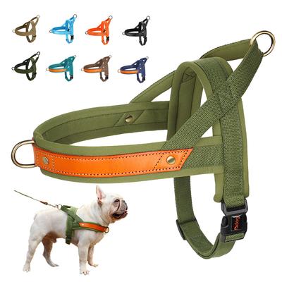 Hundegeschirr ohne Ziehen, weich gepolstert, Weste mit reflektierenden Trainingsgeschirren für Haustiere, langlebig, für kleine, mittelgroße und große Hunde, Bulldoggen