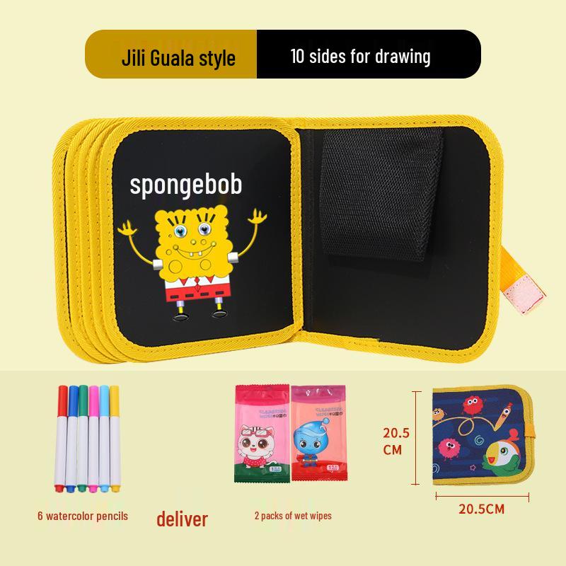 Portable Children's Drawing and Coloring Board - Reusable, Erasable, and Compact Toy for Kids