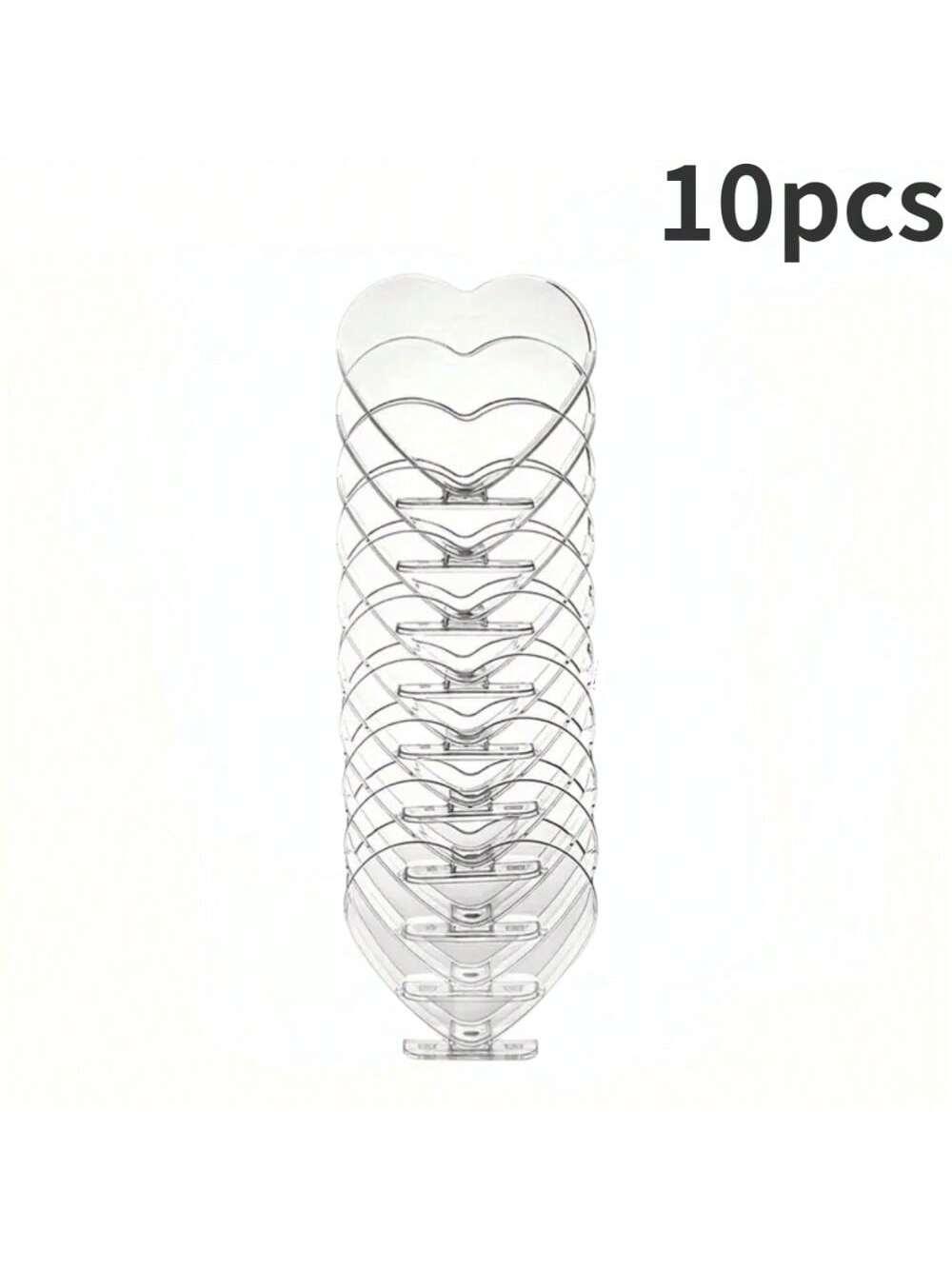 Plastic Heart Shaped Cake Cups Mousse Pudding Cups Dessert Plates Family Birthday Wedding Party Drinking and Tasting Decoration