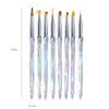 8Pcs Aurora Gradient Nail Brush Set, DIY Manicure Pens for Nails Design and Various Nail Art Techniques