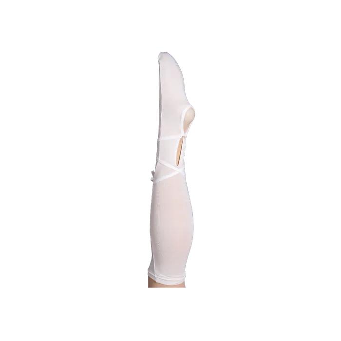 Tie hole knee socks (white)