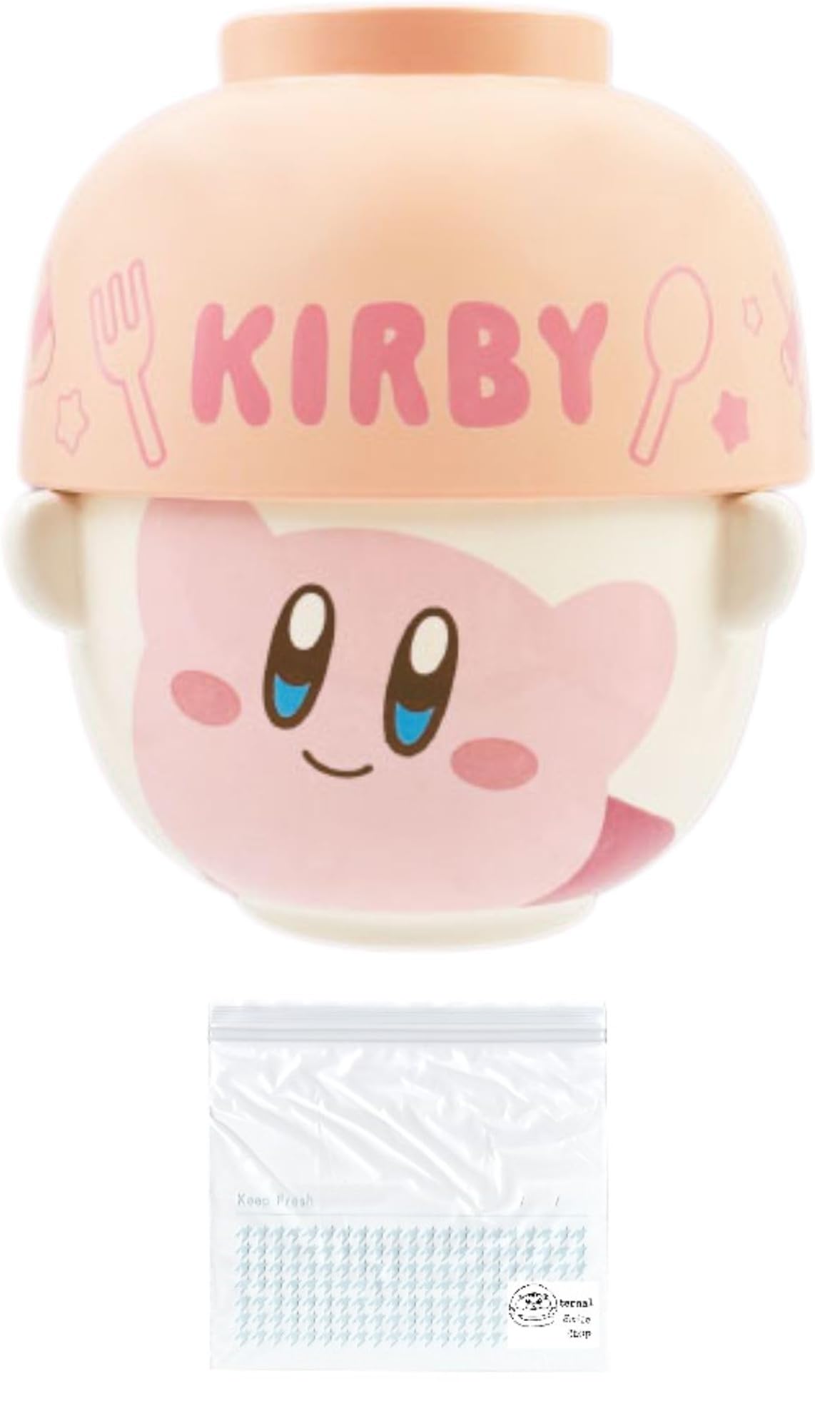 

Kirby Soup Bowl and Rice Bowl Set, Dishwasher and Microwave Safe, Kirby Set (Soup Bowl, Rice Bowl, Freezer Bag)
