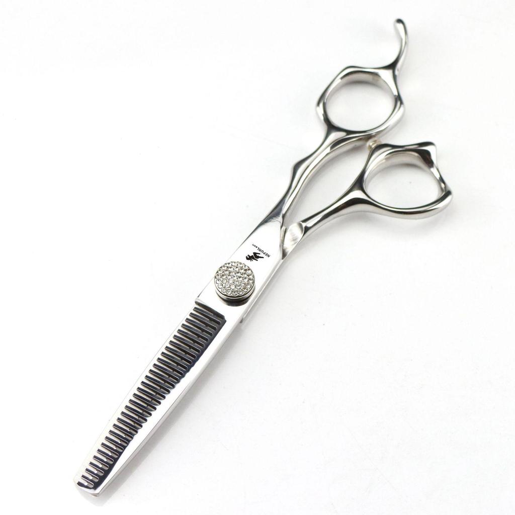 Napson 6.0" Full Star Hairdressing Scissors - Professional Straight Shears for Barbers