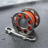 Diving Finger Spool Reel DoubleEnded Snap Hook SMB Line Perforated Aluminum 15M
