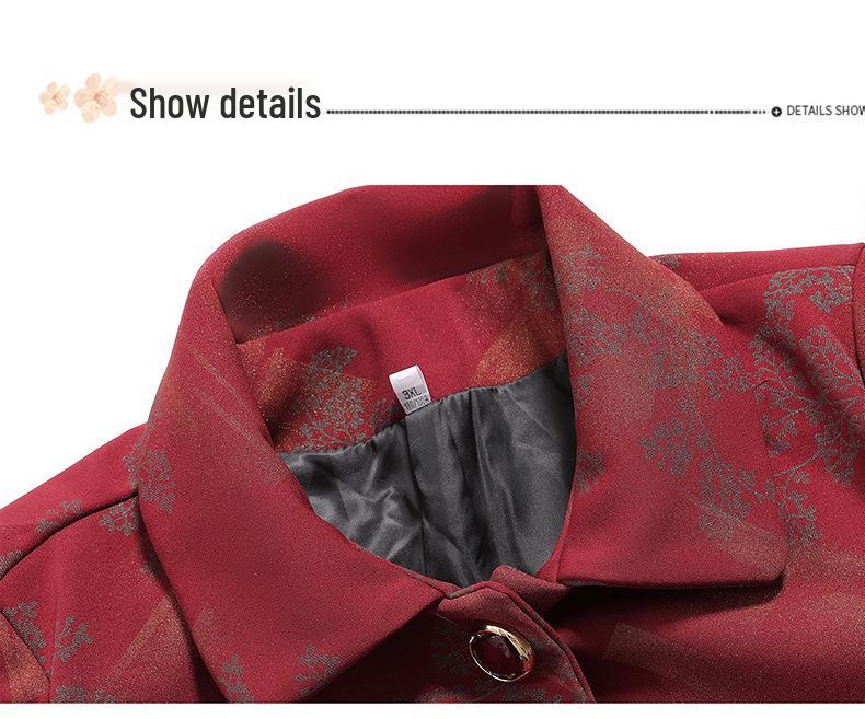 Grandma's Chic Lapel Jacket: Stylish Loose-Fit Outerwear for Middle-Aged & Elderly Women