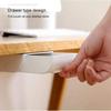 Under Desk Storage Box Invisible Self-Adhesive Type Tray Hidden Table Under Storage Drawers for Pencil Makeup Pen Stationery Box