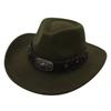 Gekreuztes Stierkopf-Abzeichen Zylinderhut Westlicher Cowboyhut Britischer Jazzhut Nationaler Stil Filzhut Ritterhut Elegant