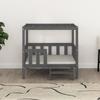 822384 vidaXL Lit pour chien Gris 95,5x73,5x90 cm Bois de pin solide