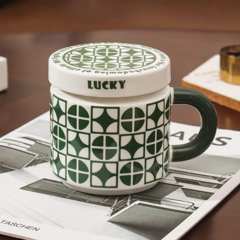 Ceramic Coffee Mug with Lid