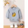 European Sizes Cool Cartoon Print Pattern, 0-3 Year Old Baby Kid Skin Friendly Soft Spring and Autumn Baby Thin Versatile Round Neck Hoodie