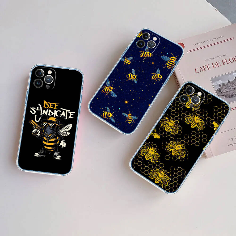 Art Bees Cartoon Phone Case for Motorola G14 G15 G24 G30 G31 G32 G34 G41 G42 G51 G52 G50 G60S G60 G62 G72 G71 G73 G84 G85 G200 E32