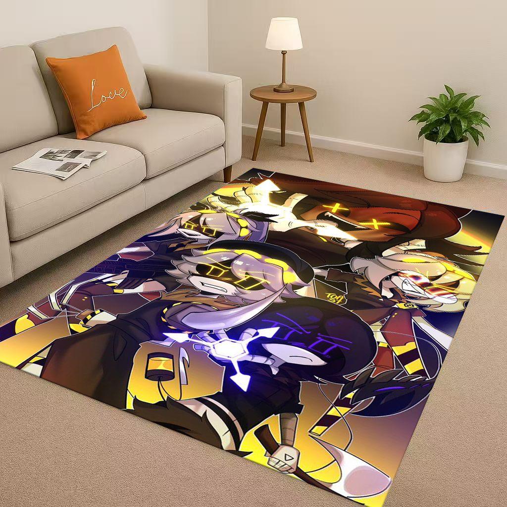 HD Cartoon Murder Drones V Uzi Robot Living Room Non Slip Area Rug Soft Carpet for Bedroom Playroom Sofa,Easy Clean Home Doormat