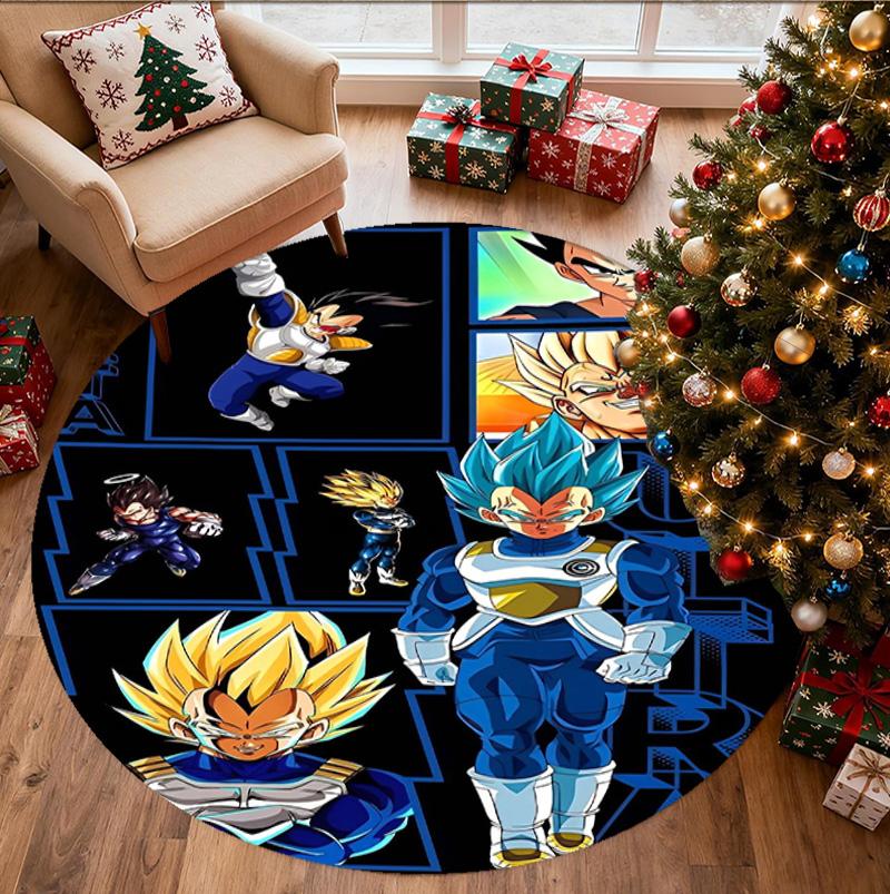 DRAGON BALL Desenli Yuvarlak Halı, İç/Dış Mekan Paspası, Piknik, Oyun Odası, Yatak Odası, Ofis, Oturma Odası, Ev Dekorasyonu Halısı, Doğum Günü Hediyesi