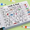 Look and Find Shape/Color Workbook for Kids Drawing Notebook 32-Page Coloring Book Notebooks Writing Pads Office School Supplies