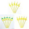 Degradable Paper Straws For Parties With Lemon Pattern For Cake Drinks And Cocktails