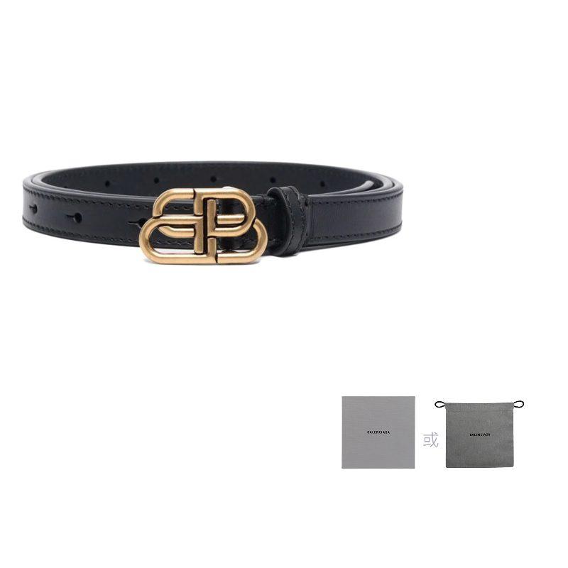 Balenciaga Calfskin Leather Belts Women`s Width