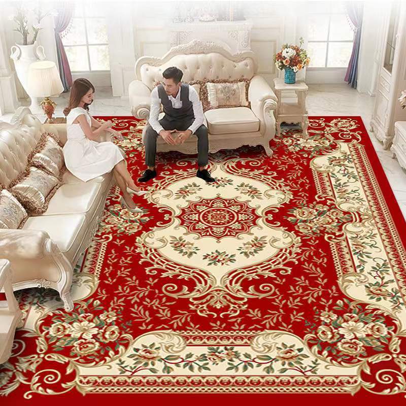 European Style Living Room Carpet Sofa Coffee Table Carpet Large-area Bedroom Bedside Carpet