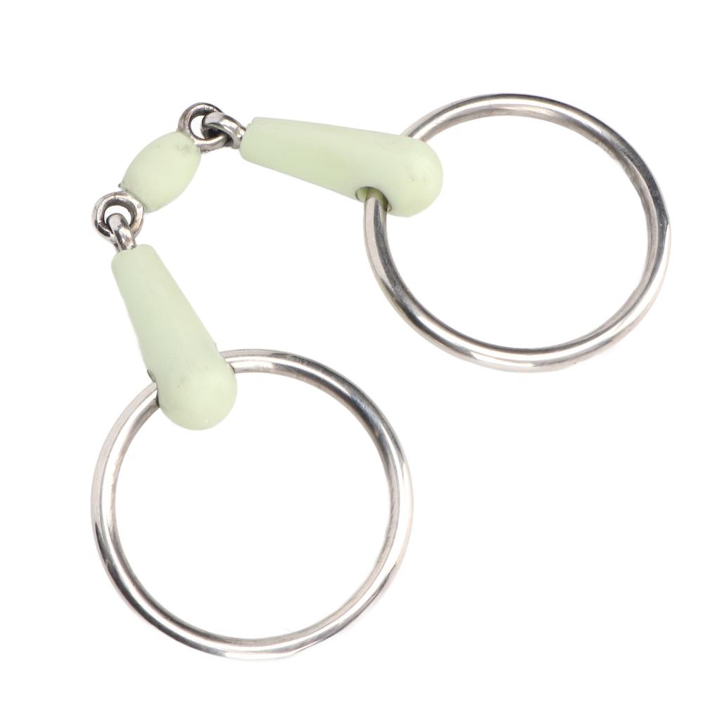 Horse Mouth Bit Stainless Steel Ring Middle Rubber Rustproof Loose Ring Horse Mouth Bit