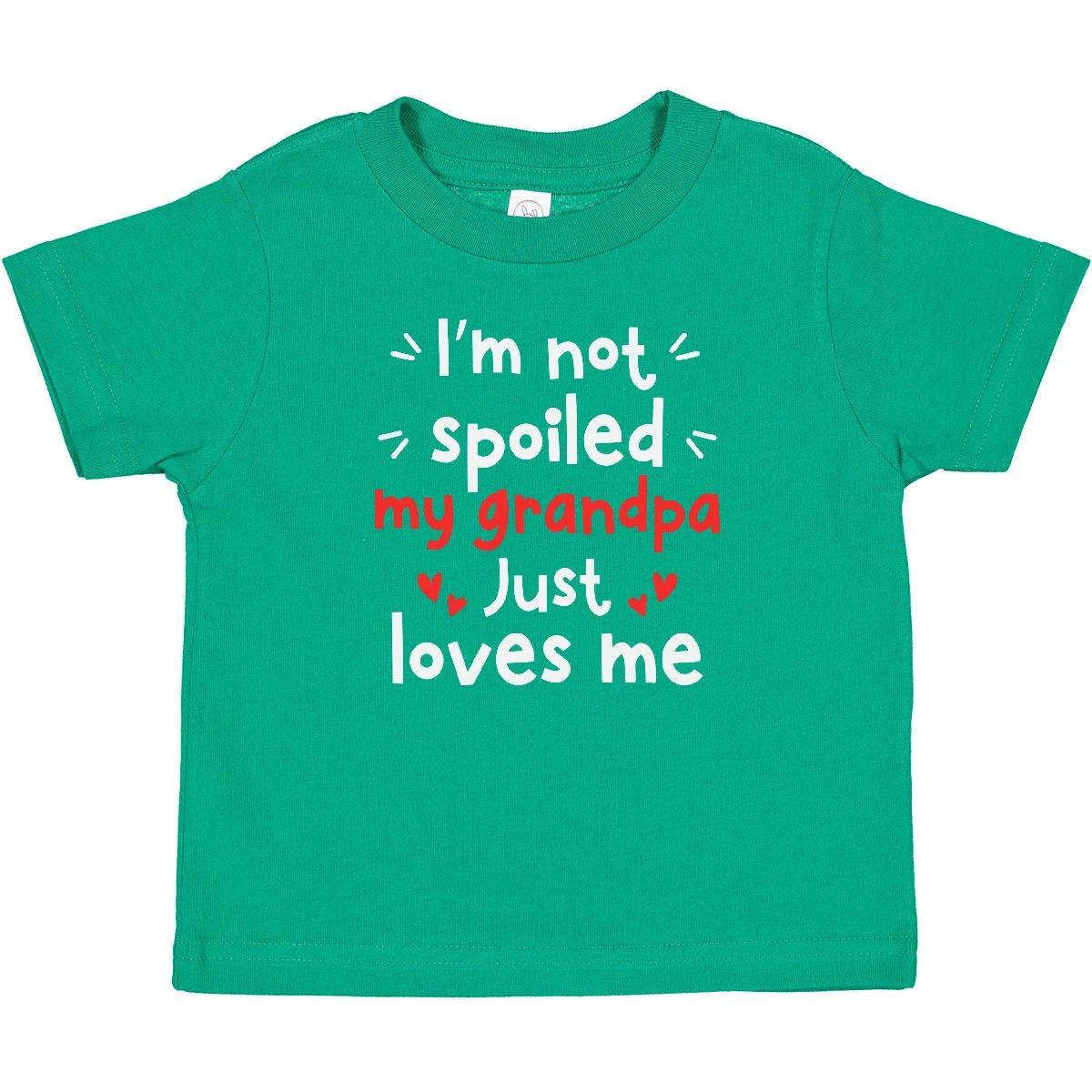 Inktastic I m Not Spoiled My Grandpa Just Loves Me Baby kids boys T-Shirt Infant Tees 110