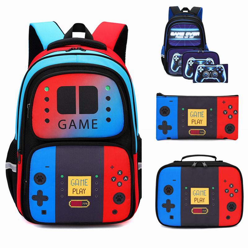 School Backpack for Boys Grades 3-9 Large Capacity Lightweight Multi-Compartment Lightweight Durable Anti-Shoulder Bag